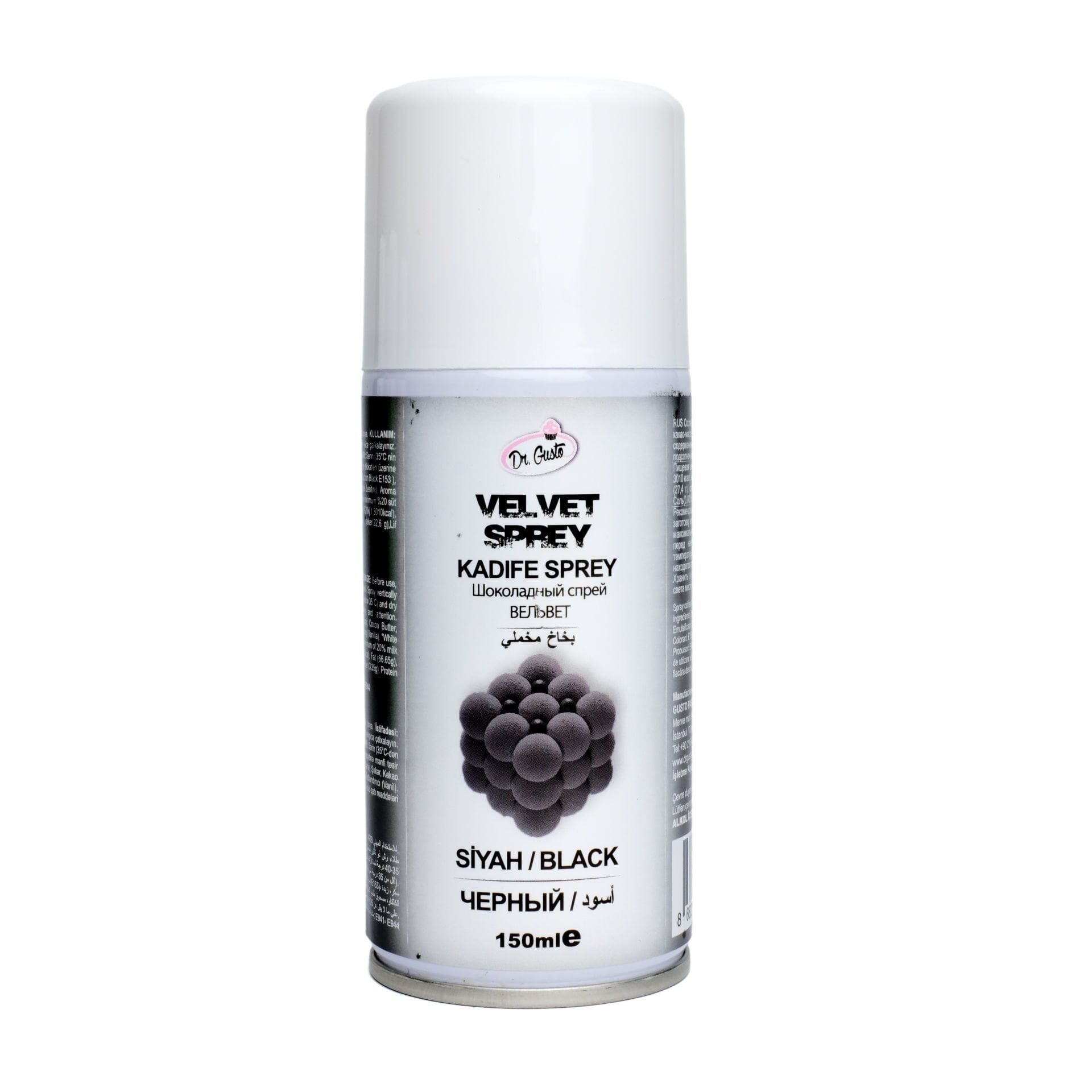 DR. GUSTO VELVET SPREY BOYA SİYAH 150 ML