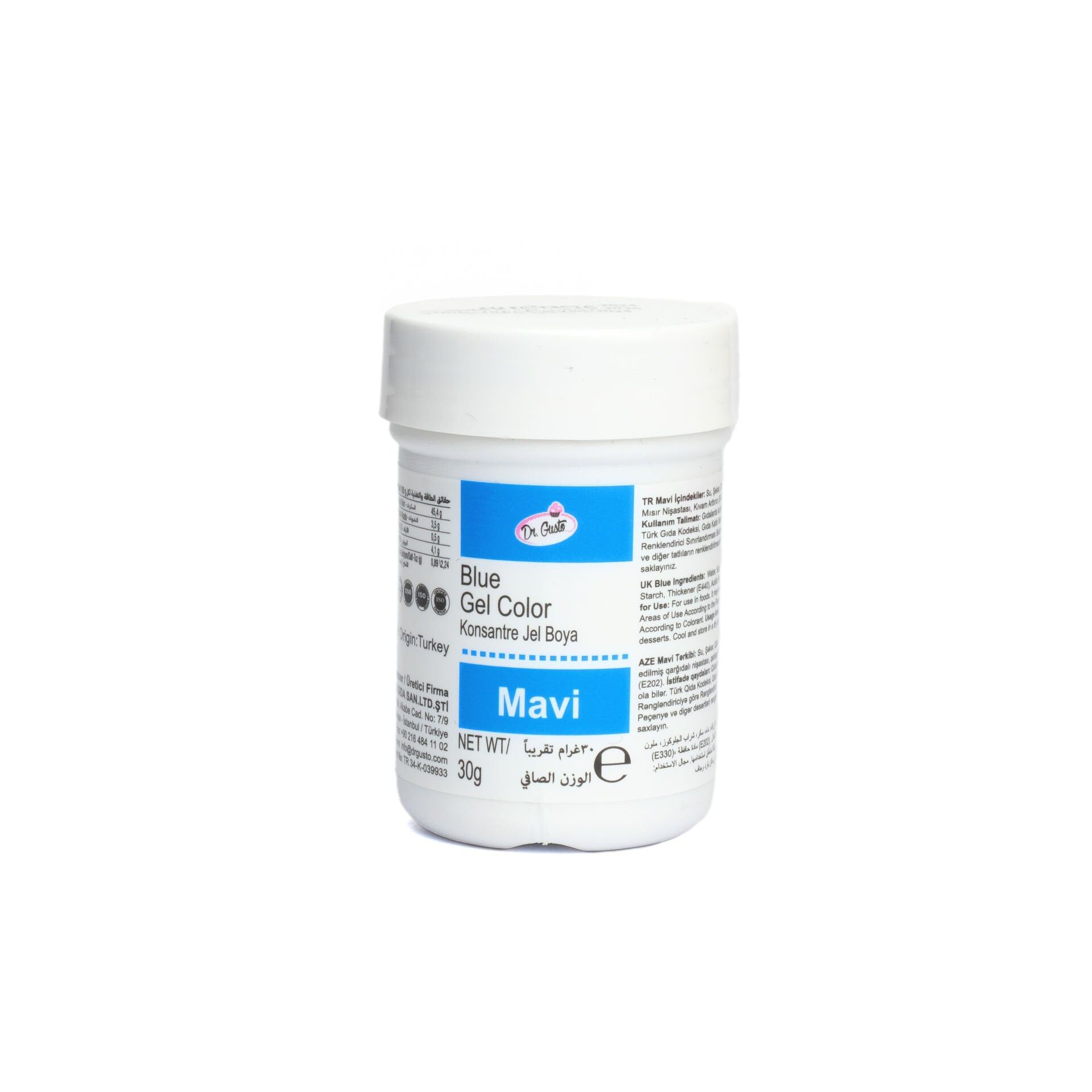 DR GUSTO 30GR JEL BOYA MAVİ