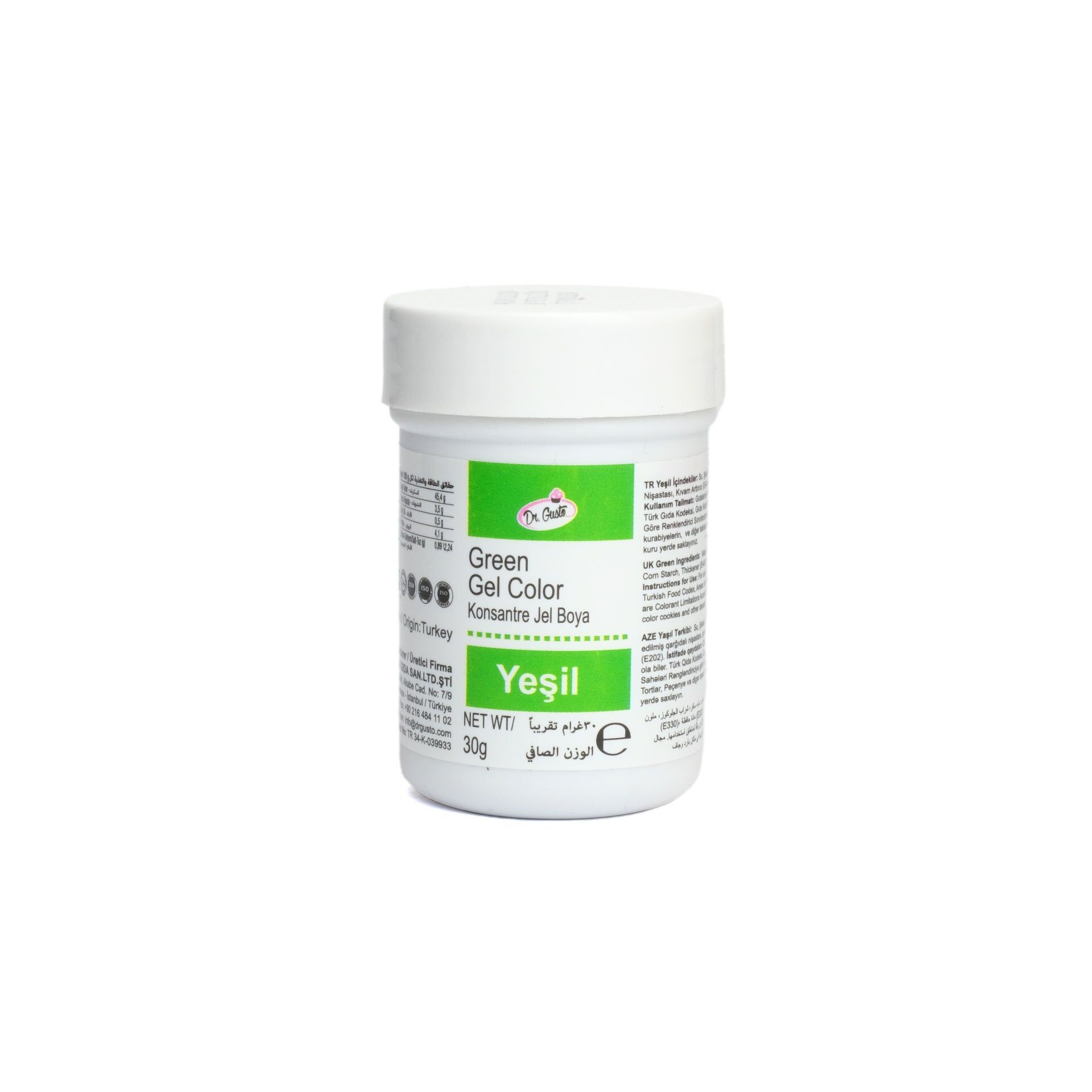 DR GUSTO 30GR JEL BOYA YEŞİL