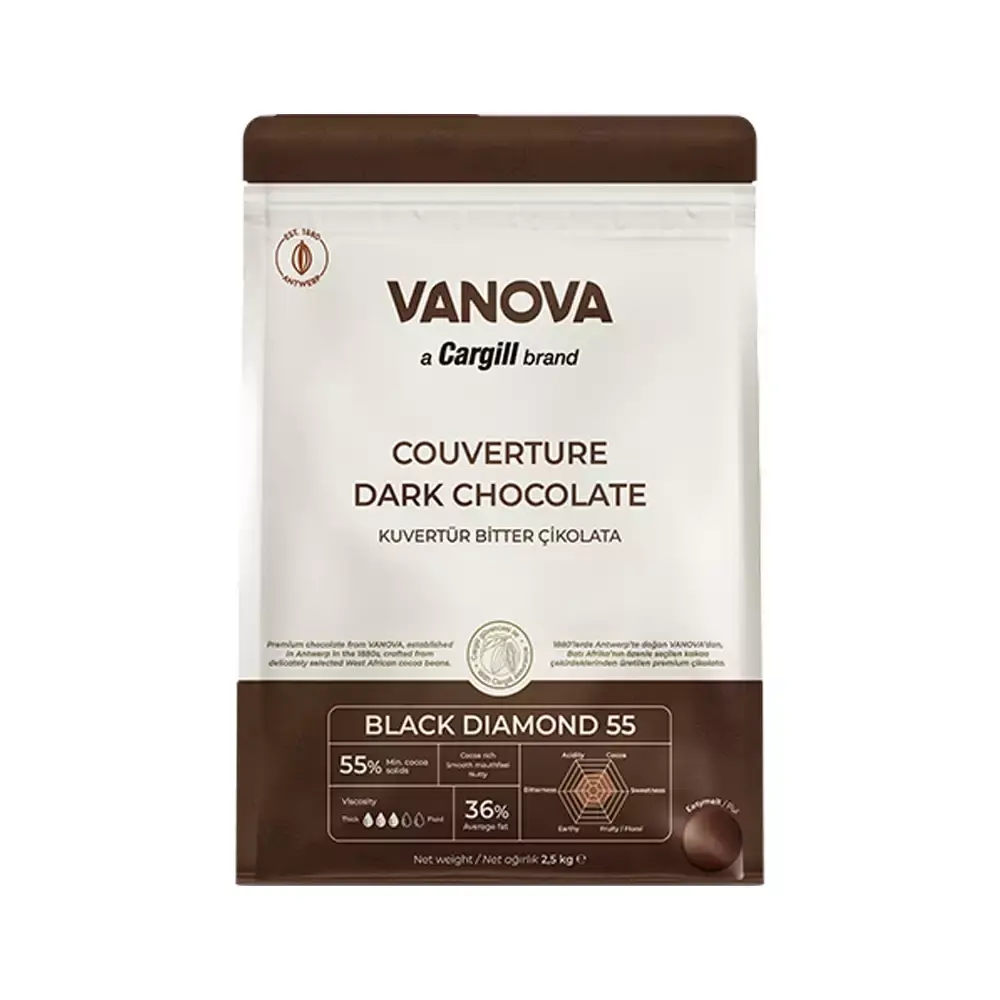 VANOVA %55LİK BİTTER PUL ÇİKOLATA 2,5