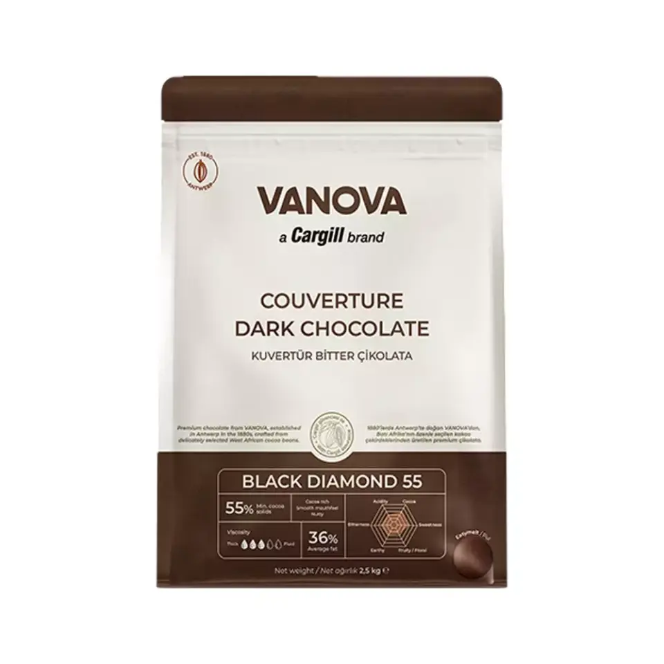 VANOVA %55LİK BİTTER PUL ÇİKOLATA 2,5